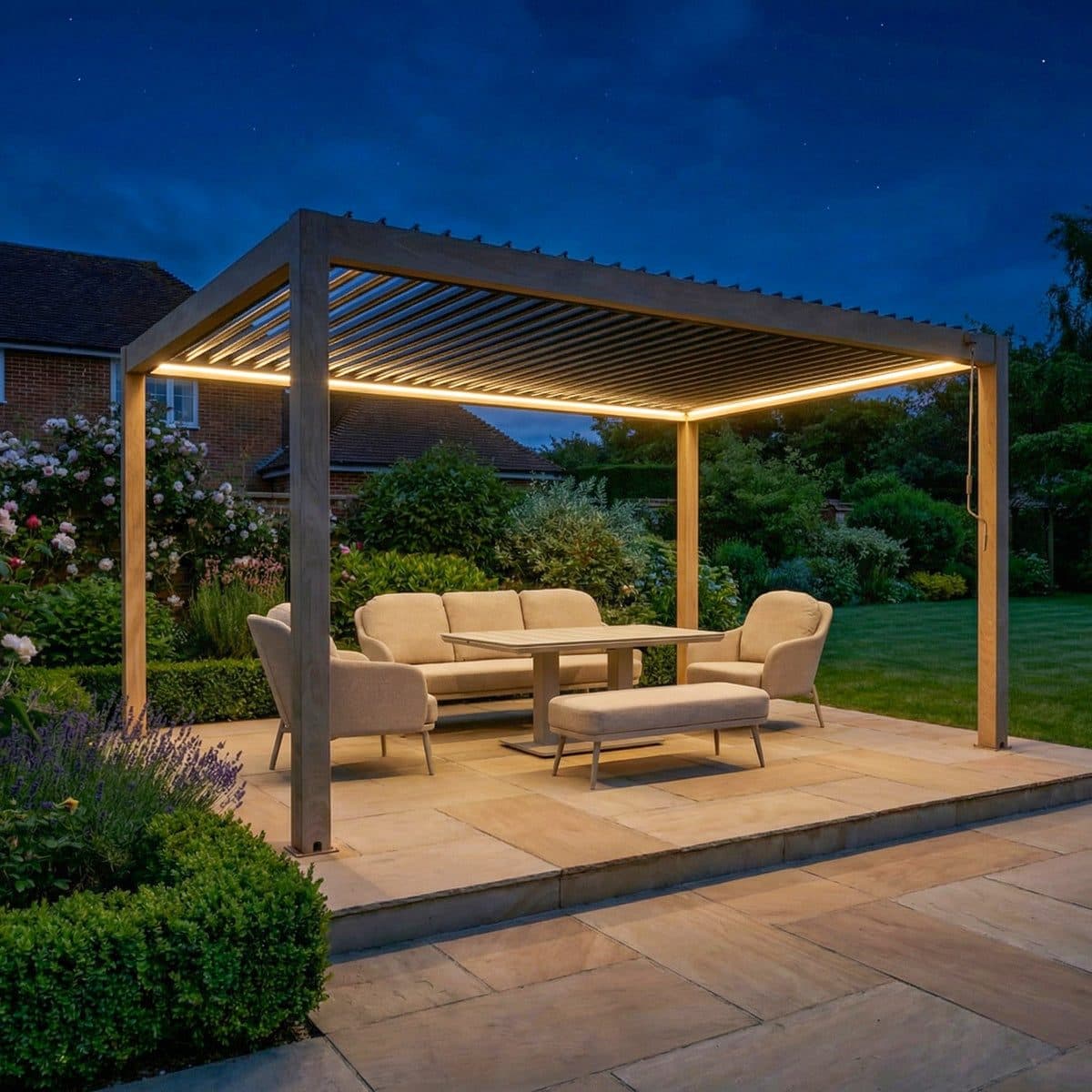 Detailbild Timberline Louvre Pergola 3 x 4m