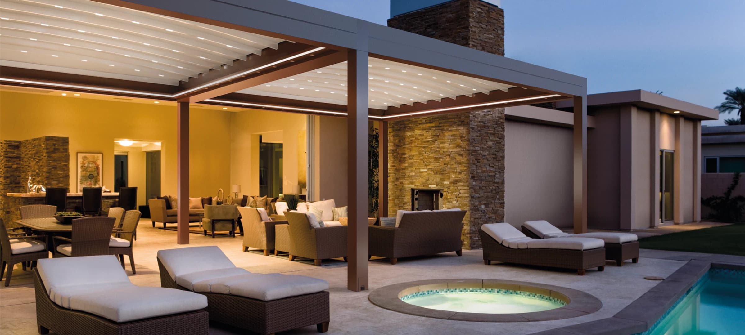 Wall-mounted pergolas